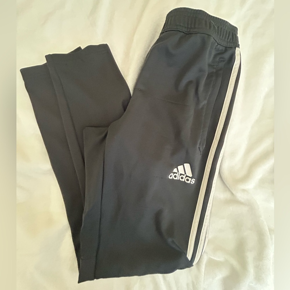 Adidas Mens Black Track Pants with Zippers